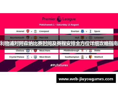 利物浦对阿森纳比赛时间及赛程安排全方位详细攻略指南 利物浦对阿森纳比赛时间及赛程安排全方位详细攻略指南
